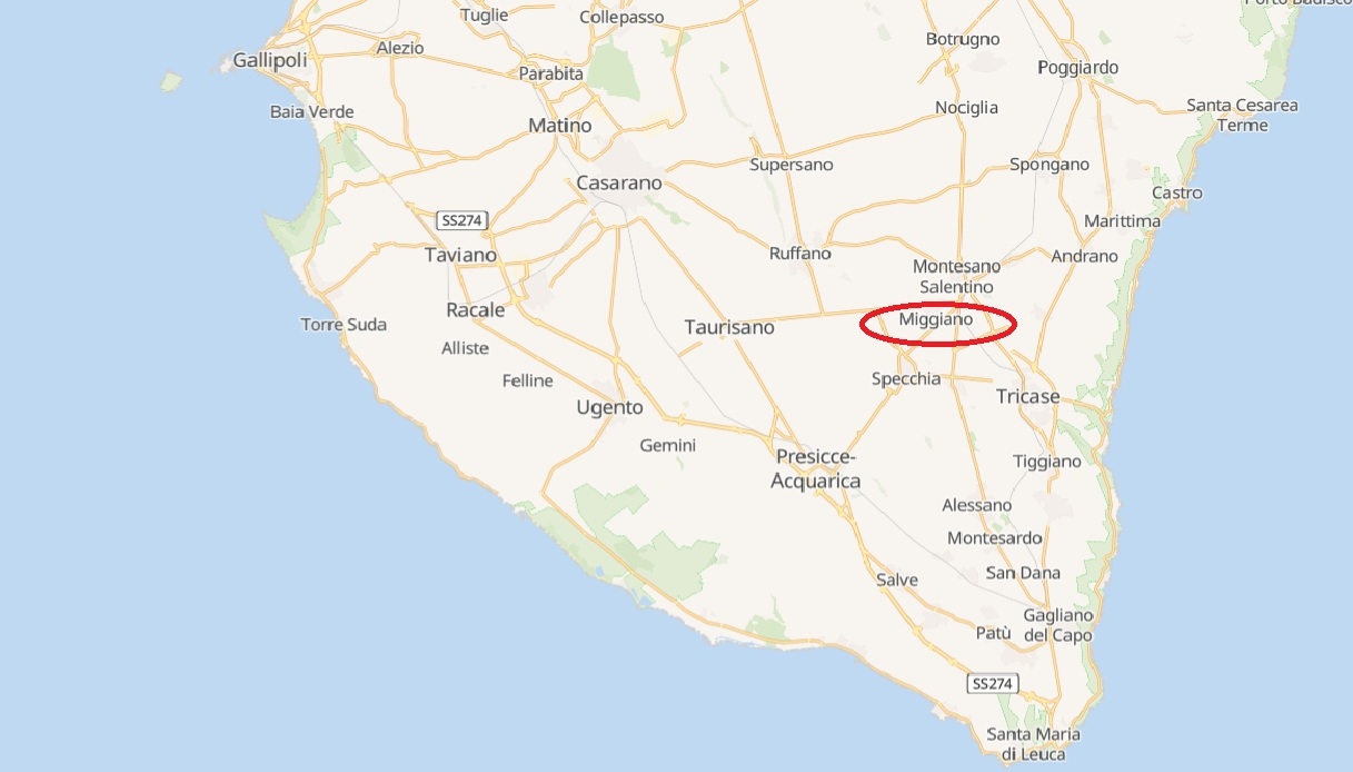 Mappa di Miggiano