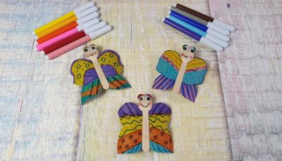 Come fare una farfalla con i rotoli di carta