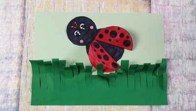 Come fare una coccinella nel prato